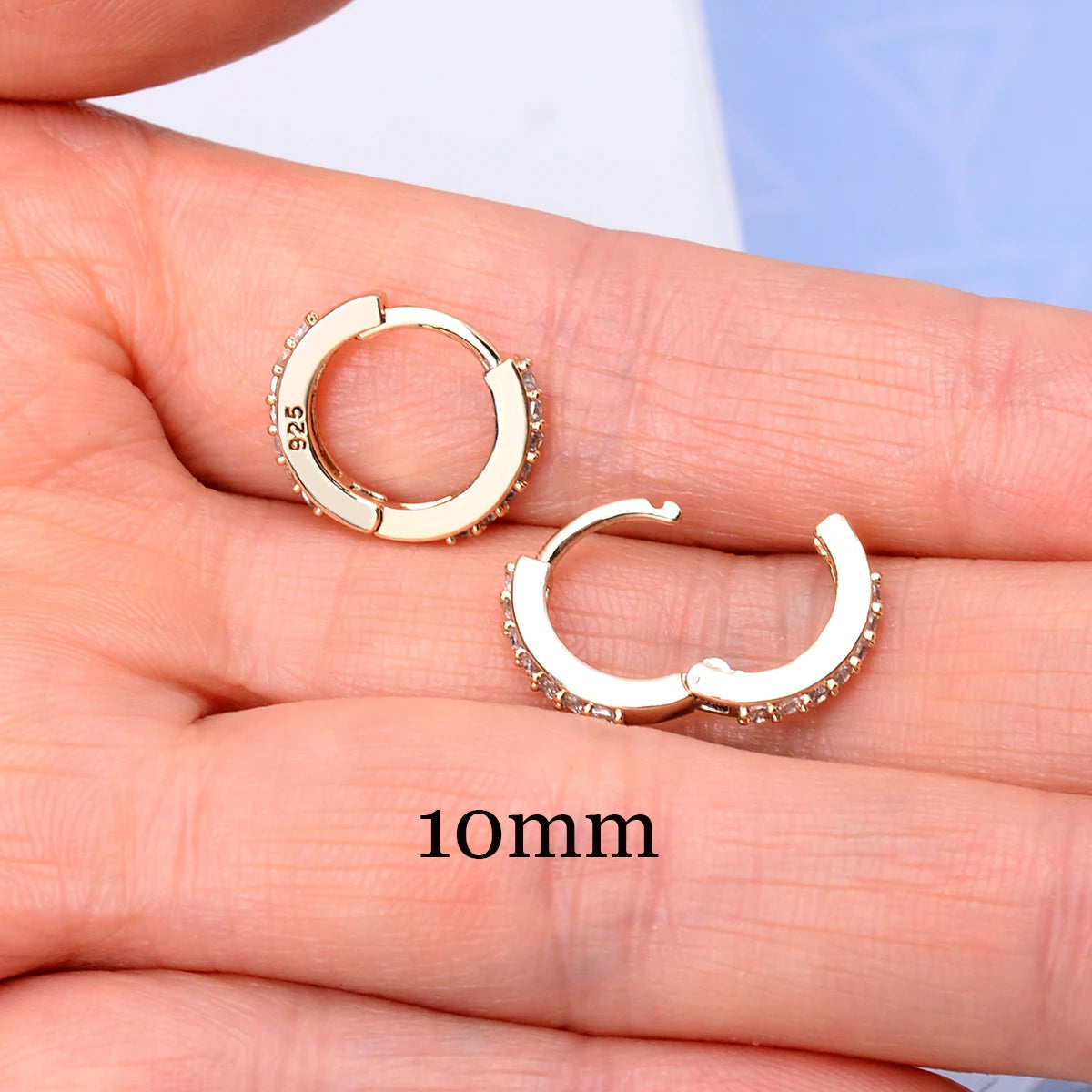 1Pair Stainless Steel Minimal Hoop Earrings