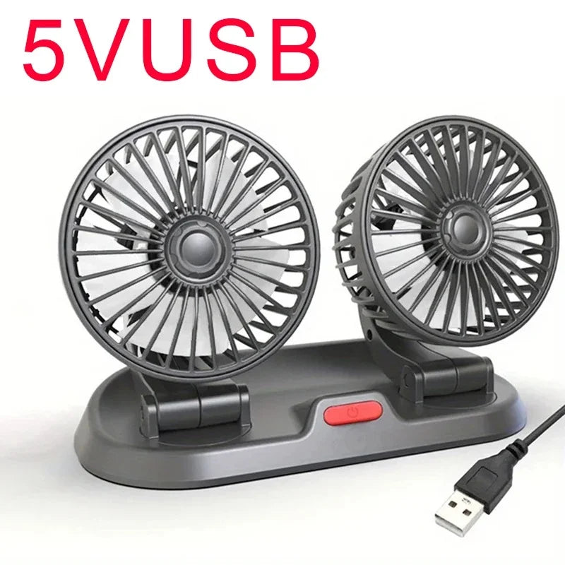 Car Fan 360° Adjustable 3 Head Air Fan