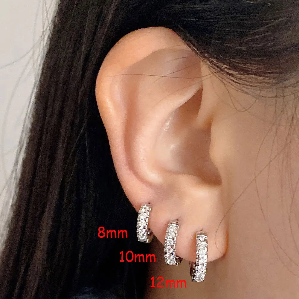 1Pair Stainless Steel Minimal Hoop Earrings