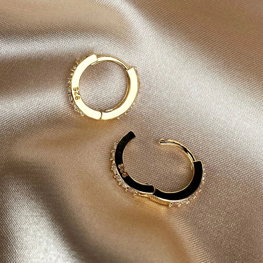 1Pair Stainless Steel Minimal Hoop Earrings