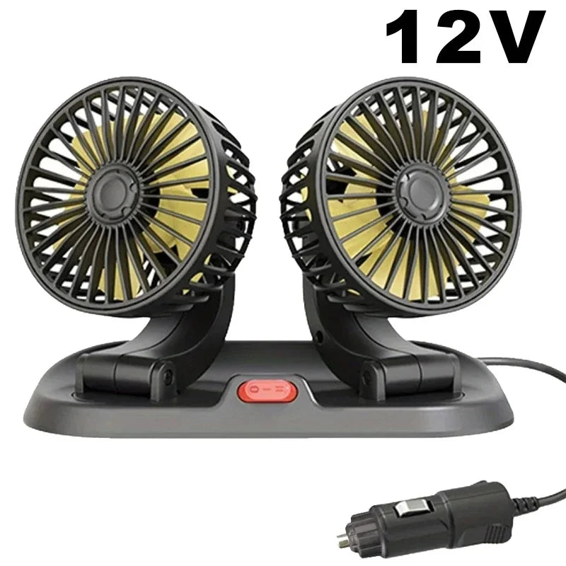 Car Fan 360° Adjustable 3 Head Air Fan