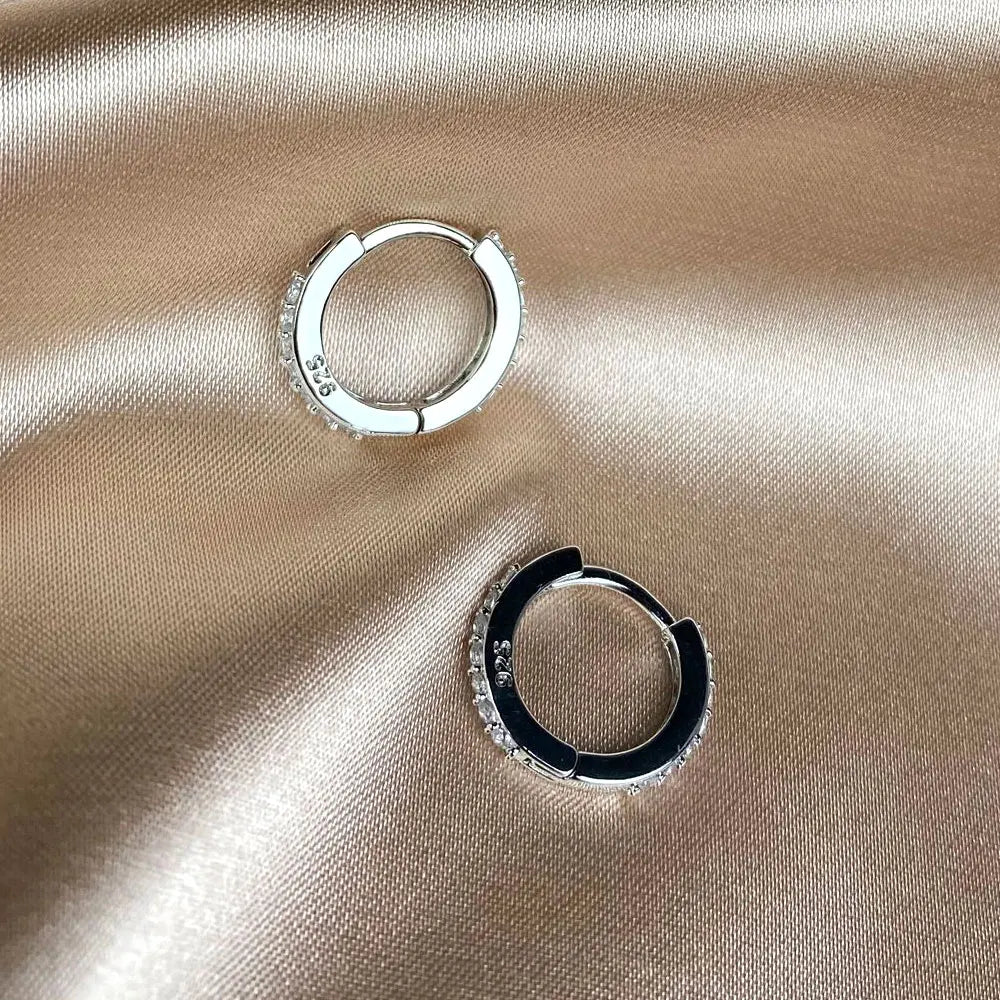 1Pair Stainless Steel Minimal Hoop Earrings