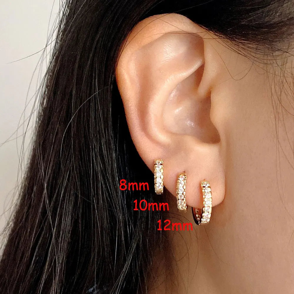 1Pair Stainless Steel Minimal Hoop Earrings